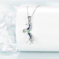 wholesale 925 Sterling Silver Abalone Shell Horse Pendant Necklace for Women Horse Lovers -0-1