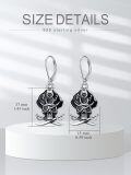 wholesale 925 Sterling Silver Pirate Skull Crossbones Drop Earrings Gothic Halloween Gift for Her-0-1