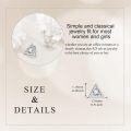 wholesale 925 Sterling Silver Triangle Cut Cubic Zirconia Stud Earrings-0-3