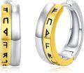 wholesale 925 Sterling Silver Viking Rune Huggie Hoop Earrings for Men & Women-0-0