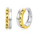 wholesale 925 Sterling Silver Viking Rune Huggie Hoop Earrings for Men & Women-0-0