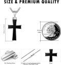 wholesale  Cross Black Enamel Keepsake Jewelry Cremation Urn Pendant with Funnel and Fill Tool 24 Chain - Memorial Gift for Loved Ones (925 Sterling Silver)-0-5