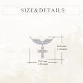 wholesale 925 Sterling Silver Angel Wing Cross Pendant Necklace for Women - Faith & Luck Charm s-0-2