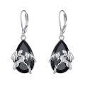 wholesale 925 Sterling Silver Black Onyx Dragon Earrings Wholesale Drop Style-0-0