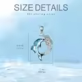 TOUPOP Sterling Silver Crystal Dolphin Pendant Necklace-0-4