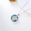 TOUPOP Sterling Silver Crystal Birth Flower Pendant Necklace-0-4