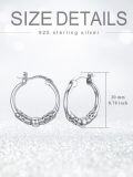 wholesale 925 Sterling Silver Bali Style Oxidized Small Round Huggies Hoop Earrings for Women's  Ideas-0-3