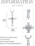 wholesale 925 Sterling Silver 925 Heart-Shaped Pendant with Cubic Zirconia-Cut Design and Chain - Elegant  for Her-0-2