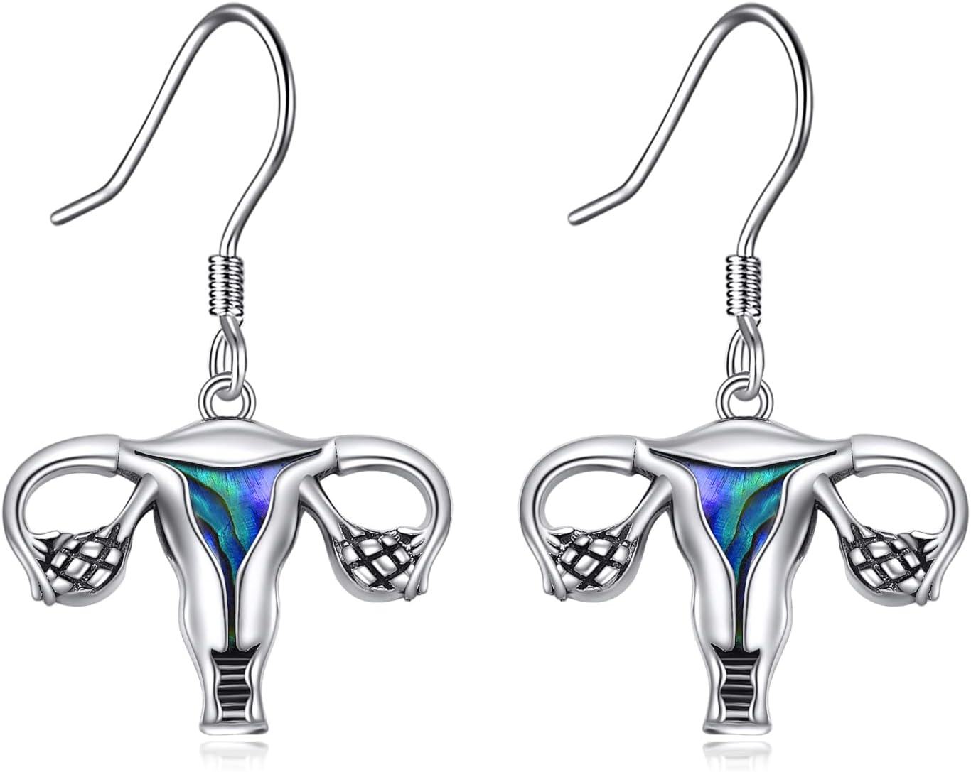 Sterling Silver Gothic Snake Sword Skeleton Cat Uterus Hand Skull Sword Drop Earrings Gothic Jewelry Gifts for Women-0-1