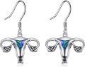 wholesale 925 Sterling Silver Uterus Dangle Earrings - Gothic Style Body Parts Jewellery Gift for Her-0-0
