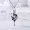 wholesale 925 Sterling Silver Baseball Glove and Ball Pendant Necklace  for Men Women-0-1