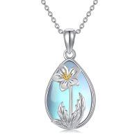 wholesale 925 Sterling Silver Pendant Flower Design-02.February - Violet