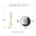 wholesale 14K Gold Solid Teardrop Filigree Drop Earrings with Leverbacks - Fine  for Women-0-3