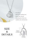wholesale 925 Sterling Silver Rabbit Heart Love Forever Pendant Necklace for Women-0-5