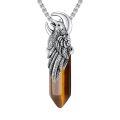 wholesale 925 Sterling Silver Red Agate Crystal Raven Moon Pendant Necklace for Men & Women-0-5