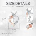 wholesale TOUPOP Rose Heart Necklaces Gifts For Women 925 Sterling Silver Butterfly Heart Initial Necklace Anniversary Birthday Christmas Jewelry Gifts For Mom Her Wife Girlfriend Daughter -0-5