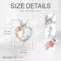TOUPOP 925 Sterling Silver Rose Heart Butterfly Initial Necklace Gifts For Women-0-5
