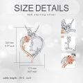 TOUPOP 925 Sterling Silver Rose Heart Butterfly Initial Necklace Gifts For Women-0-5