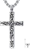 wholesale 925 Sterling Silver Cross Cremation Urn Necklace for Ashes Keepsake Jewelry -0-0
