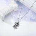 wholesale 925 Sterling Silver Religious Pendant with St. Michael the Archangel Image and Cross Design on Rectangular Shape Medallion - Includes an 18+2  Cable Chain (Total Length: 20)-0-2