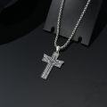 wholesale 925 Sterling Silver Angel Wing Cross Pendant Necklace  Religious s for Men & Women-0-3