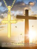 wholesale 14K Gold Diamond Cross Pendant Necklace for Women - Religious s for Mother and Wife-0-1