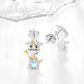 wholesale 925 Sterling Silver Baby Giraffe Stud Earrings Wholesale With Crystal Hearts-0-1