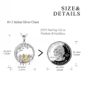wholesale 925 Sterling Silver Tree of Life Pendant with Three Girls on Swing Charm Necklaces Wholesale for Women and Teen Girl Gifts-0-2