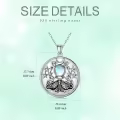 TOUPOP Sterling Silver Moonstone Butterfly Pendant Necklace-0-3