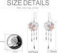 wholesale Sterling Silver Synthetic Moonstone Dream Catcher Dangle Earrings for Women Wife Mom Girls Birthday Gifts-0-7