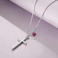 wholesale Sterling Silver Cross Necklace Philippians 4 13 I Can Do All Things Inspirational Gift-0-45