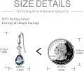 wholesale 925 Sterling Silver Mystic Topaz Drop Earrings with Cubic Zirconia Accents-0-3