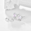 wholesale 925 Sterling Silver 5mm Lab Created Opal Butterfly Stud Earrings Hypoallergenic Gift-0-1