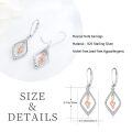 wholesale 925 Sterling Silver Music Note Teardrop Dangle Earrings Wholesale With Cubic Zirconia-0-3