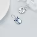 TOUPOP Sterling Silver Crystal Dragonfly Leverback Dangle Earrings-0-2
