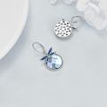 TOUPOP Sterling Silver Crystal Dragonfly Leverback Dangle Earrings-0-2