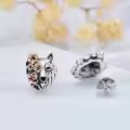 wholesale 925 Sterling Silver Wolf Head Flower Stud Earrings Wholesale for Women Girls Gifts Jewelry Accessories 4 Colors Available-0-3