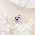 wholesale Sterling Silver Swarovski Crystal Infinity Butterfly Pendant Necklace-0-4