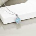 wholesale Sterling Silver Crystal Filigree Teardrop Pendant Necklace-0-40