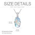 wholesale 925 Sterling Silver Mom Moss Agate Pendant Necklace Two Tone Rose Gold-0-17