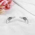 wholesale 925 Sterling Silver Vintage Style Cowboy Gun Shape Stud Earrings for Women Girls Country Western Wear Accessories Gift 4cm Long-0-4