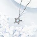 wholesale 925 Sterling Silver Moonstone Star of David Pendant for Men's Jewish Necklaces s-0-2