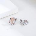 wholesale S925 Sterling Silver Rose Gold Unicorn Stud Earrings for Women Girls s-0-1