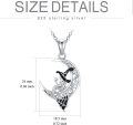 wholesale 925 Sterling Silver Moon Witch Mermaid Pendant Necklace for Women Girls Halloween s-0-5