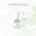 wholesale 925 Sterling Silver Heart-Shaped Emerald Tree of Life Dangle Drop Earrings -0-5