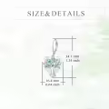 wholesale 925 Sterling Silver Heart-Shaped Emerald Tree of Life Dangle Drop Earrings Wholesale -0-5