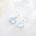 wholesale 925 Sterling Silver Blue Moonstone Shamrock Tree Of Life Drop Earrings-0-1