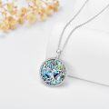 wholesale 925 Sterling Silver Abalone Shell Tree of Life Pendant Necklace-0-1