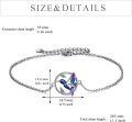 wholesale 925 Sterling Silver Purple Hummingbird & Leaf Design Adjustable Chain Anklet-0-2