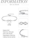 wholesale TOUPOP Infinity Anklet For Women 925 Sterling Silver Adjustable Foot Anklet Bracelet Endless Love Ankle Jewelry Christmas Birthday Gifts For Her Mom Sister -0-2